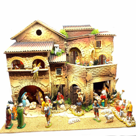 Presepe Borgo per statuine 8 e 10 cm