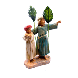 Bambini con palme - Statue Fontanini cm 12