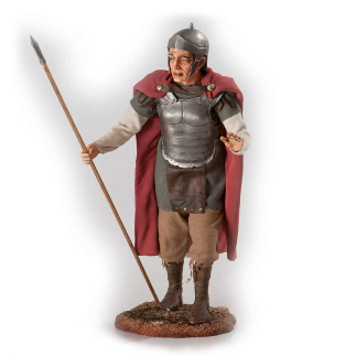 Soldato romano con lancia 30 cm - Statue Pasquali