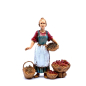 Mestieri 3 soggetti  - Venditrice con cesti cm 10 - Statuine Landi Moranduzzo