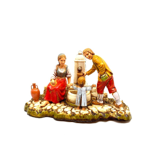 3 personaggi alla fontana cm 10 - Statuine Landi Moranduzzo