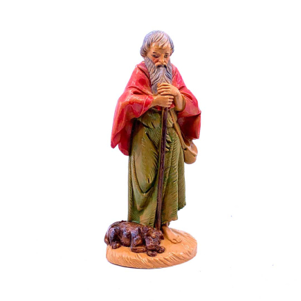 Pastore con cane e bastone - Statue Fontanini cm 12