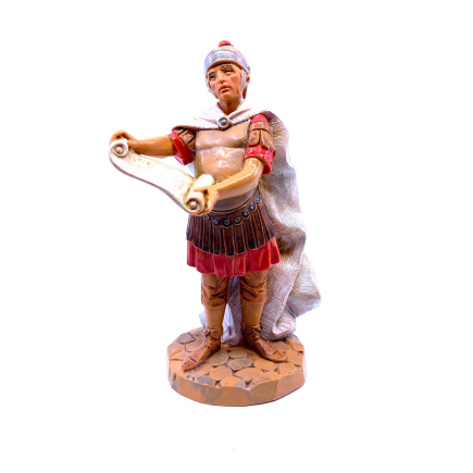 Pastore soldato con pergamena - Statue Fontanini cm 12