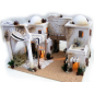 Presepe arabo (palestinese) per figure cm 10 e 6,5.