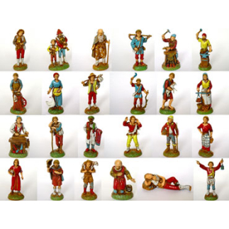 Pastori 24 soggetti cm 6 - Statuine Landi Moranduzzo