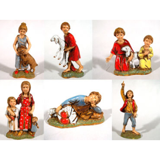 Bambini 6 soggetti cm 10 - Statuine Landi Moranduzzo