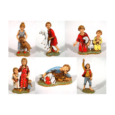 Bambini 6 soggetti cm 10 - Statuine Landi Moranduzzo