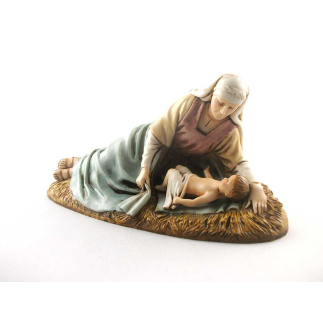 Madonna sdraiata con Bambino cm. 13 - Statuine Landi Moranduzzo