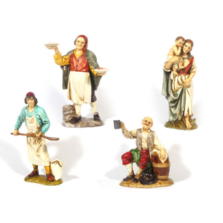 4 personaggi cm 12 - Statuine Landi Moranduzzo