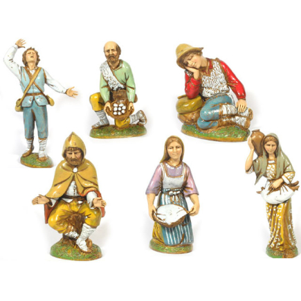 6 personaggi cm 12 - Statuine Landi Moranduzzo