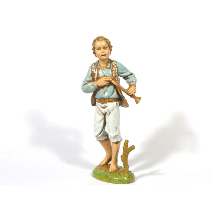 6 personaggi - Ragazzo con piffero cm 12 - Statuine Landi Moranduzzo