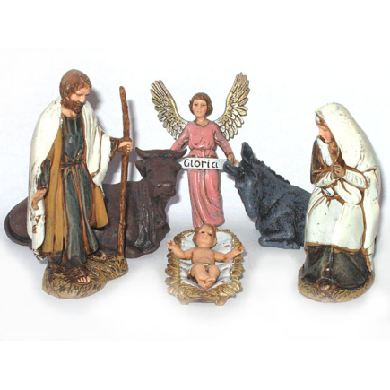 Natività 6 pezzi cm.10 - Statuine Landi Moranduzzo