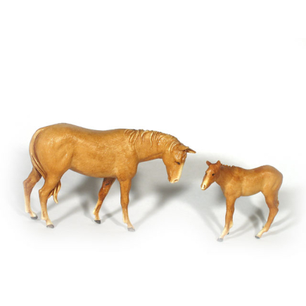 Cavallo e puledro cm 8 - Statuine Landi Moranduzzo