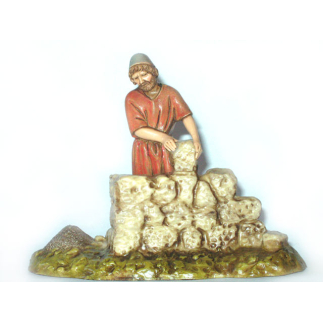 Gruppo muratore cm 10 - Statuine Landi Moranduzzo