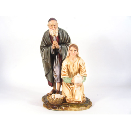 Vecchio e fanciulla cm 20 - Statuine Landi Moranduzzo