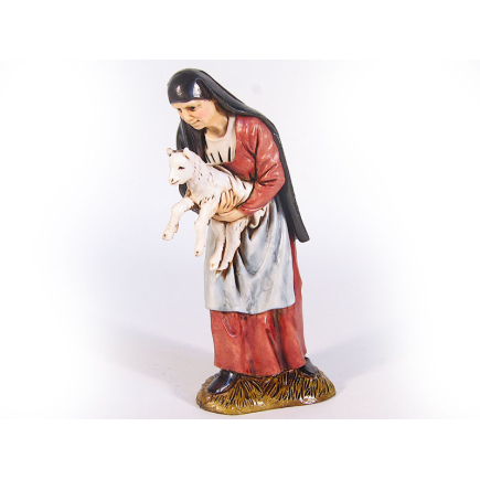 Donna con agnello cm 12 - Statuine Landi Moranduzzo