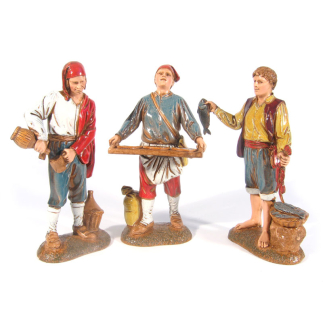 3 soggetti napoletani cm 12 - Statuine Landi Moranduzzo