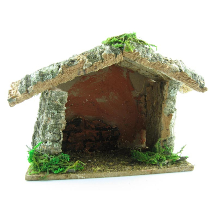 Capanna per presepe cm 12 x 6 x 10 per statuine cm 3,5 e 6