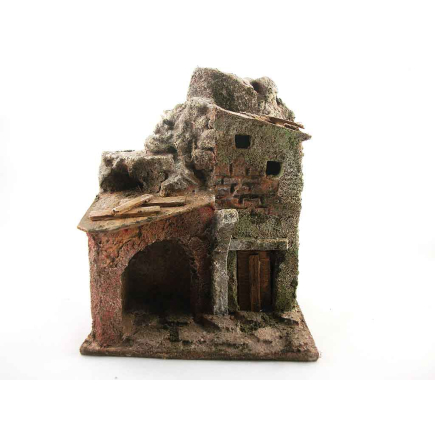 Casetta per presepe altezza 10/11 cm (per figure 3,5 cm)