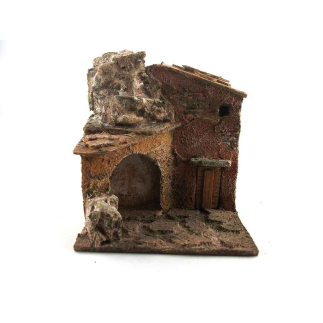 Casetta per presepe altezza 10/11 cm (per figure 3,5 cm)