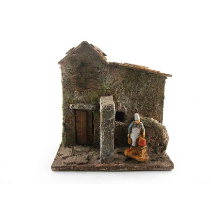 Casetta per presepe altezza 10/11 cm (per figure 3,5 cm)