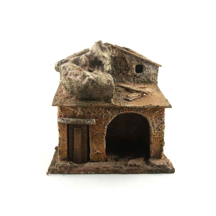 Casetta per presepe altezza 10/11 cm (per figure 3,5 cm)