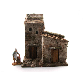 Casetta per presepe altezza 10/11 cm (per figure 3,5 cm)