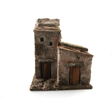 Casetta per presepe altezza 10/11 cm (per figure 3,5 cm)