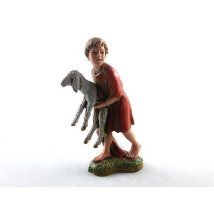 Bambino con agnello 10 cm - Statuine Landi Moranduzzo