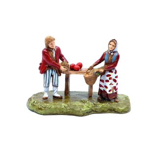 Gruppi 6 soggetti - mercato - cm 6 - Statuine Landi Moranduzzo