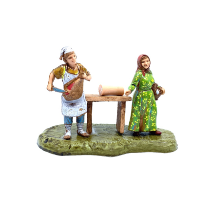 Gruppi 6 soggetti - salumiere - cm 6 - Statuine Landi Moranduzzo