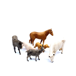 6 animali assortiti cm 6 - Statuine Landi Moranduzzo