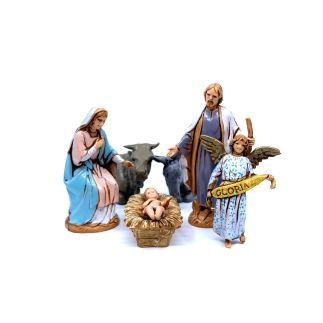 Natività palestinese 6 soggetti cm 6,5 - Statuine Landi Moranduzzo