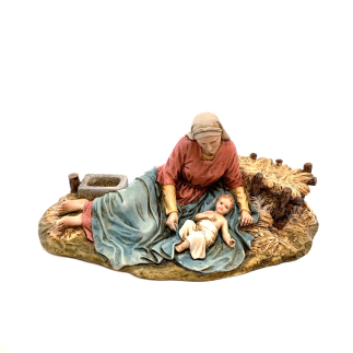 Madonna sdraiata con Bambino cm.15 - Statuine Landi Moranduzzo