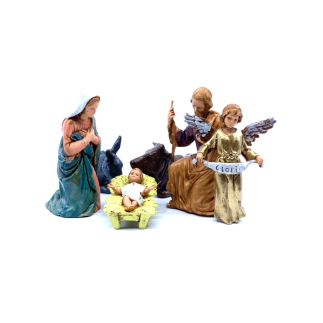 Natività 6 soggetti cm. 8 - Statuine Landi Moranduzzo