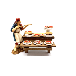 Banco pizza per presepi - statuine cm 10 e 12/13