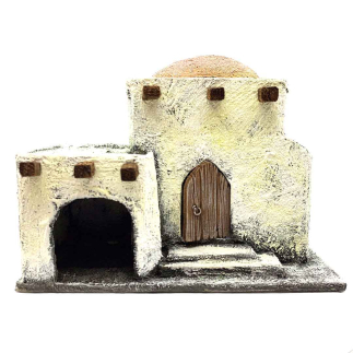 Casa doppia per presepe palestinese - statuine 3,5 cm