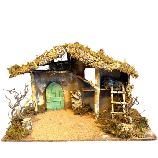 Capanna per presepe cm 65x30x39 per figure cm 15-20