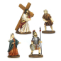 Salita al Monte Calvario di Gesù - Set 4 statue - Pasqua - Serie 9-10 cm