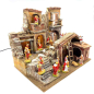 Presepe borgo con capanna per statuine 6 cm