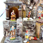 Presepe borgo con angolo lavandaia per statuine 6 cm