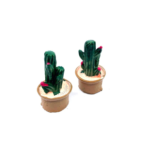 Cactus in vaso in miniatura per presepi - h. 3 cm