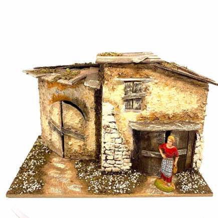 Casa / casolare di campagna per statuine presepe 3,5 - 6 cm