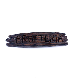 Insegna Frutteria per presepi cm 9,5 x 2 x 0,4