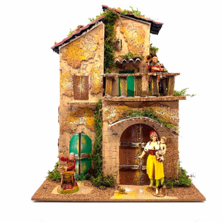 Casa / casolare di campagna per statuine presepe 6 - 8 cm 